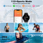 Waterproof Fitness Smartwatch with Answer Call, Pedometer, Sleep and Heart Rate Tracking for Men and Women