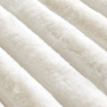Faux Fur Throw Blanket for Couch, Soft and Cozy Luxurious 3D Striped Fluffy Blanket, 770GSM Thick Warm Plush Fuzzy Faux Rabbit