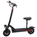 Foldable Electric Scooter 800W 48V 10 inch off-road Front-Rear Suspension E Scooter with Seat for Fun and Commuting