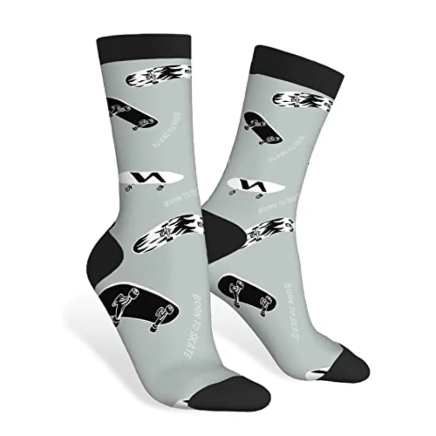 AOYEGO Funny Socks Health Curve Novelty Casual Crew Socks Contrast Color Design for Women Men Gift