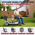 UNIFICARE S-01 Silver 4-Wheel Mobility Scooter 20AH Foldable Design with Carbon Steel Frame & Electromagnetic Brake