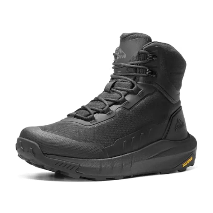 NORTIV 8 Men's Tactical Hiking Lightweight Cushion Sole for Work All Day Side Zipper Motorcycle Combat Military Boot Arch Suppo