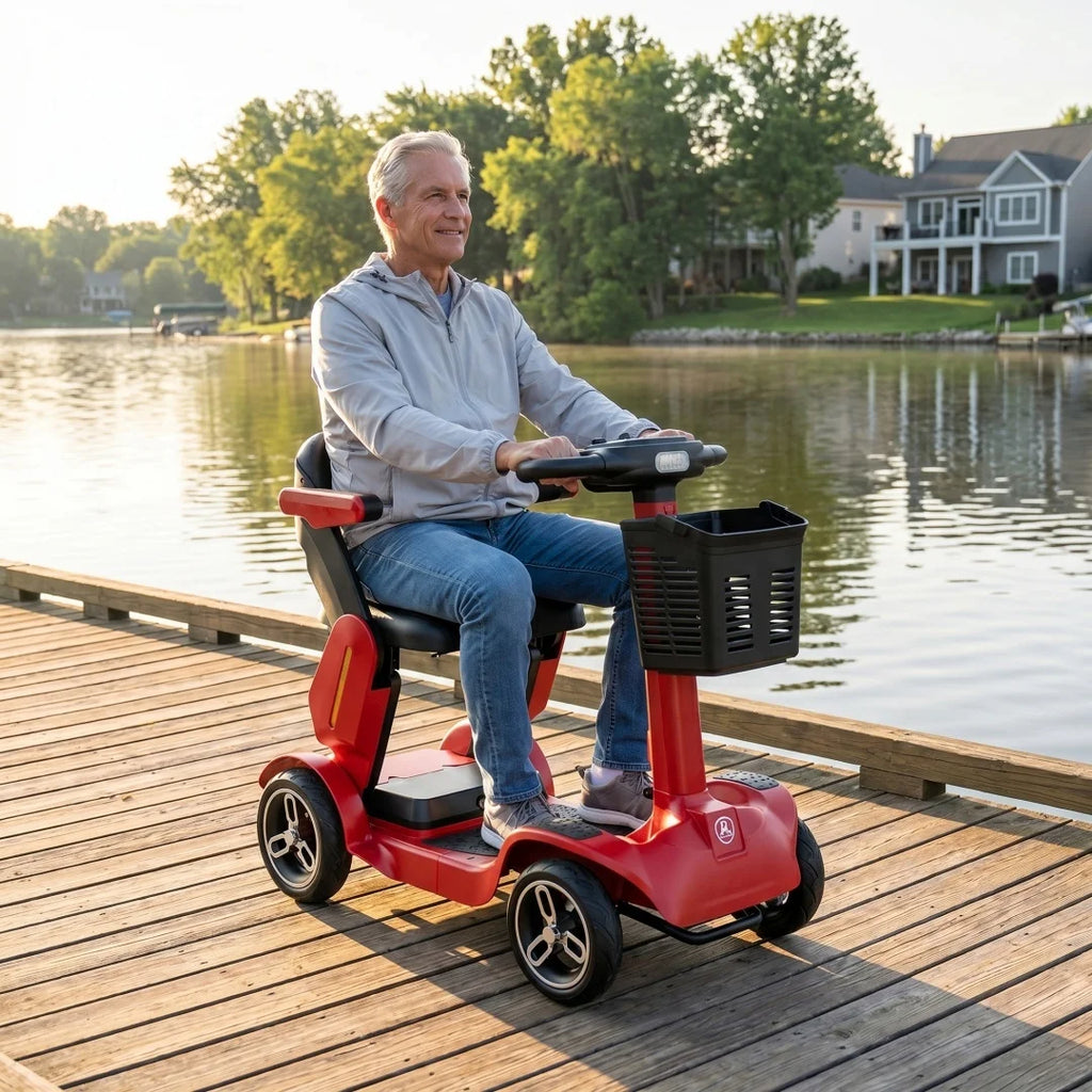SPD-2 Foldable Mobility Scooter 500W Motor 36V 21Ah Lithium Battery 35 Miles Max Range Smart Safety System for Daily Use