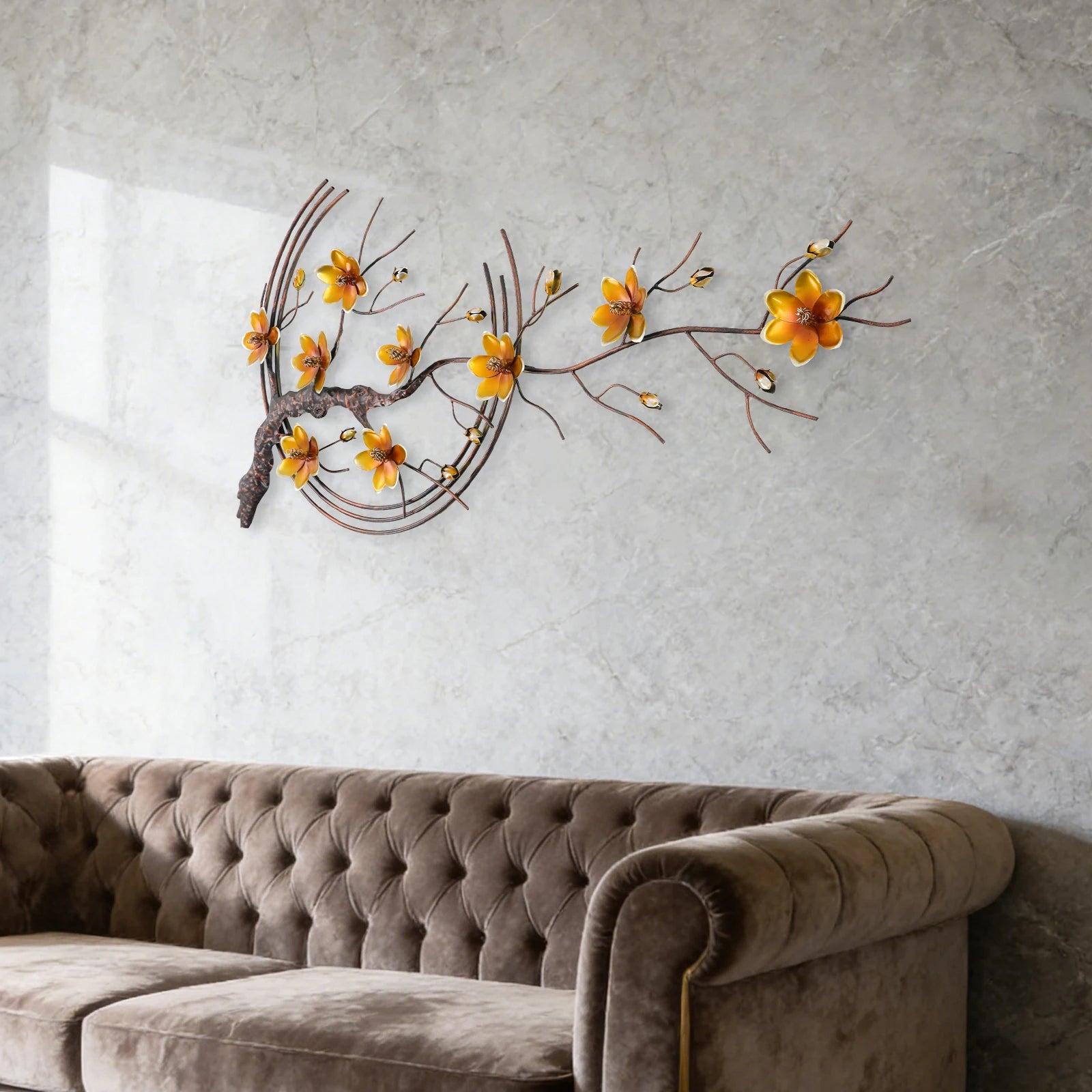 51-inch Detachable Wall Decoration,135 x 63 cm Metal Wall Decor, Large Metal Wall Art Decor For Living Room, Wall Art Decor