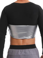 1pc Sauna Shirt For Men Long Sleeve Sweat Body Shaper Top T-Shirt Body Shaper Shirts For Workout Sports Exercise