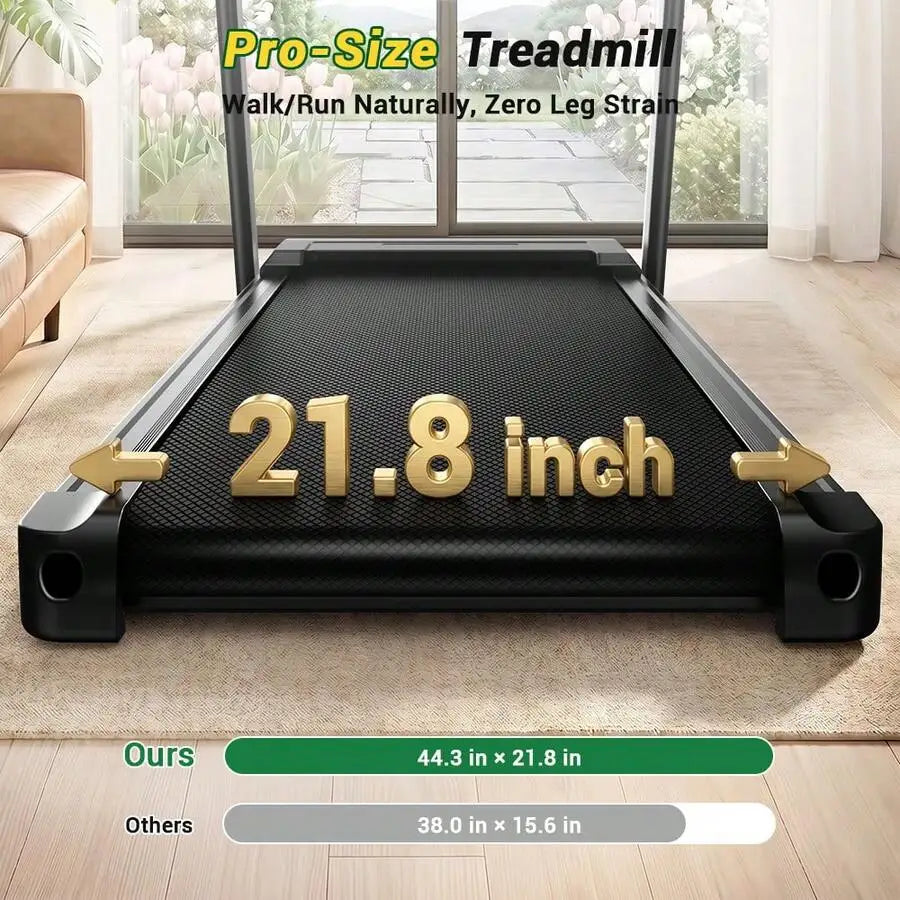 17% Incline Treadmill With Home, Portable Treadmills For Home With Handle,Treadmills For Home And Office, 300 Lbs Weight Capacity.
