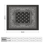 Black Bandana Paisley Art Blanket Soft and Warm Throw Digitally Printed Super Soft Micro Plush Blanket for Sofa Bed Living Room