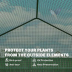 6' x 8' Walk-In Greenhouse with PE Cover, 4-Tier Shelves, Steel Construction, Roll-Up Door for Growing Vegetables, Saplings, and