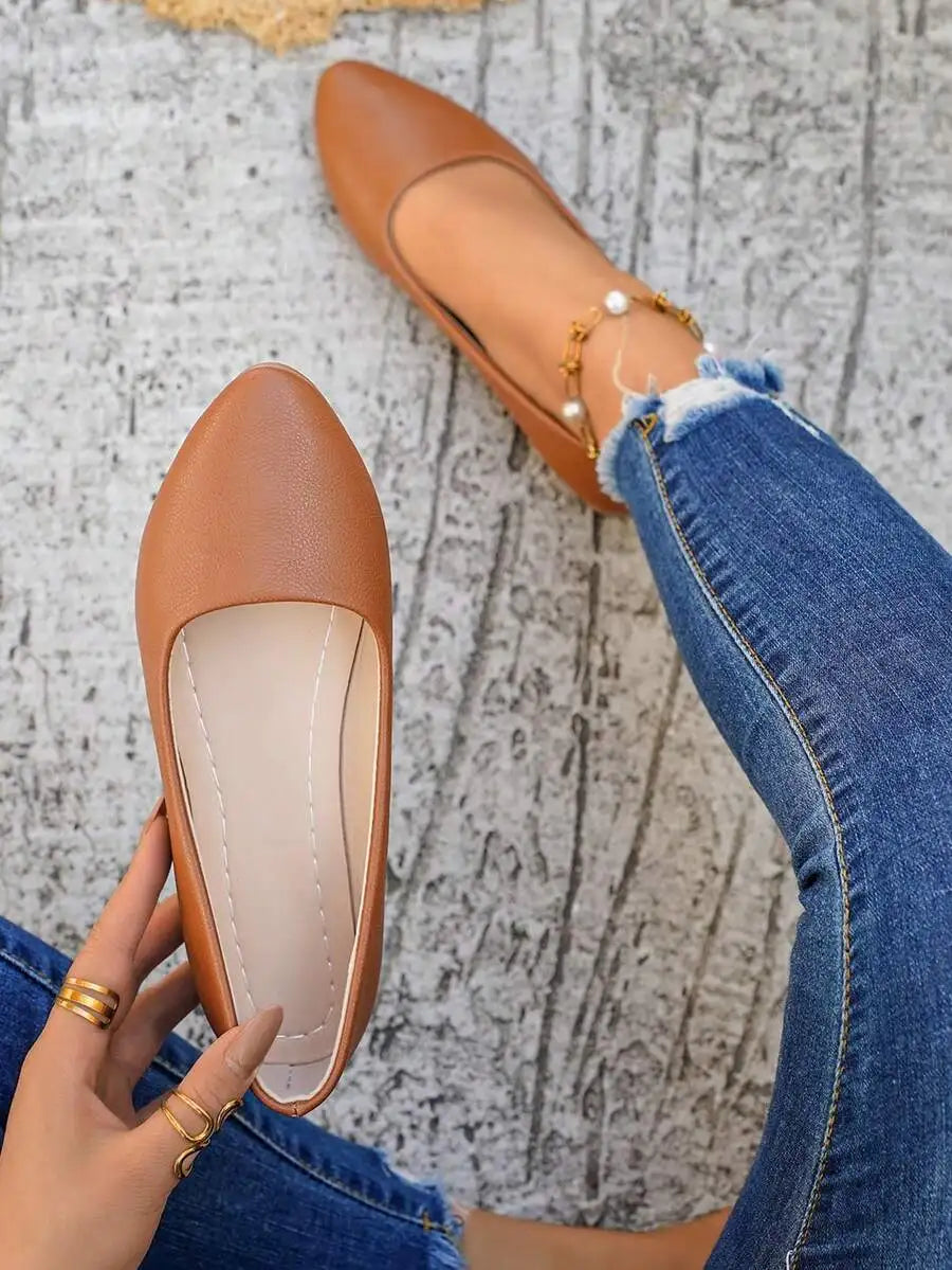 Womens Elegant Bow Flat Loafers, Spring Autumn Comfortable Casual Office Shoes
