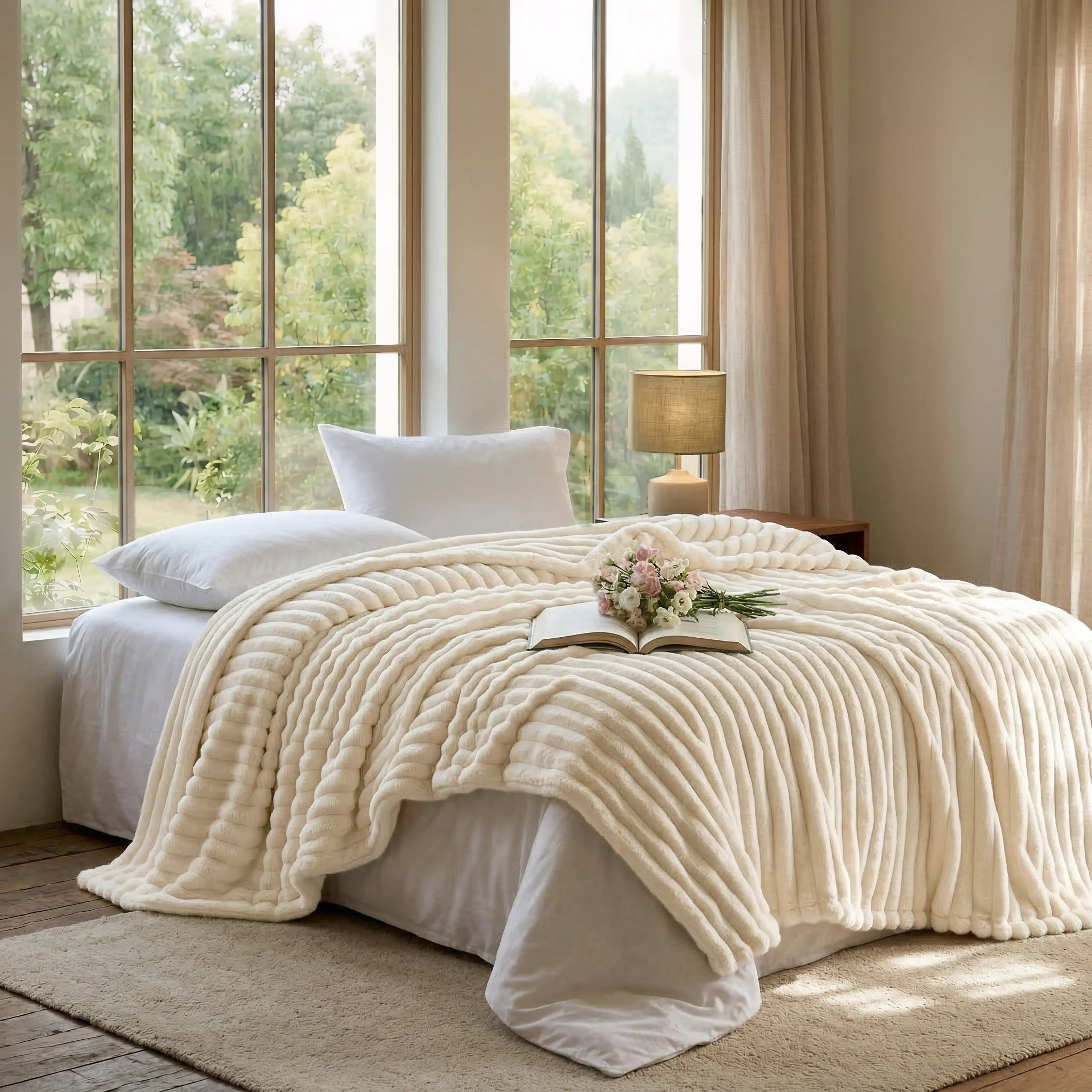 Summer Lightweight Blanket Queen Size - Cozy & Breathable Blankets for Bed,Couch,Travel,Office, Cooling Throw Blankets for Hot Sleepers & Night Sweat,Perfect Gift Ideal,Sage Green
