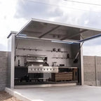 Hot Sale  Capsule House  Outdoor BBQ Modular Kitchen Modern Premium Style with Integrated Cultured Stone Tiny House