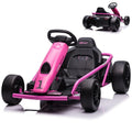 24V Electric Ride-On Go Kart for Kids – Dual 300W Motors, 8MPH High-Speed Drifting, Slow Start, Music & Horn, Max Load 175lbs, Outdoor Four-Wheel Racing Toy, Gift for Ages 8-12