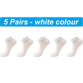 New 5Pairs High Qualty Men Bamboo Fiber Socks Short Summer Breatheable Anti-Bacterial Man Ankle Socks Busines Plus size EU38-46