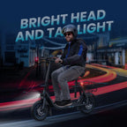 Gyroor Adult Electric Scooter with Seat – 450W Motor, 15-Mile Range, 16 MPH, 12" Tires, Rear Basket, UL2272 Certified, Adjustable Seat for Commuting & Errands