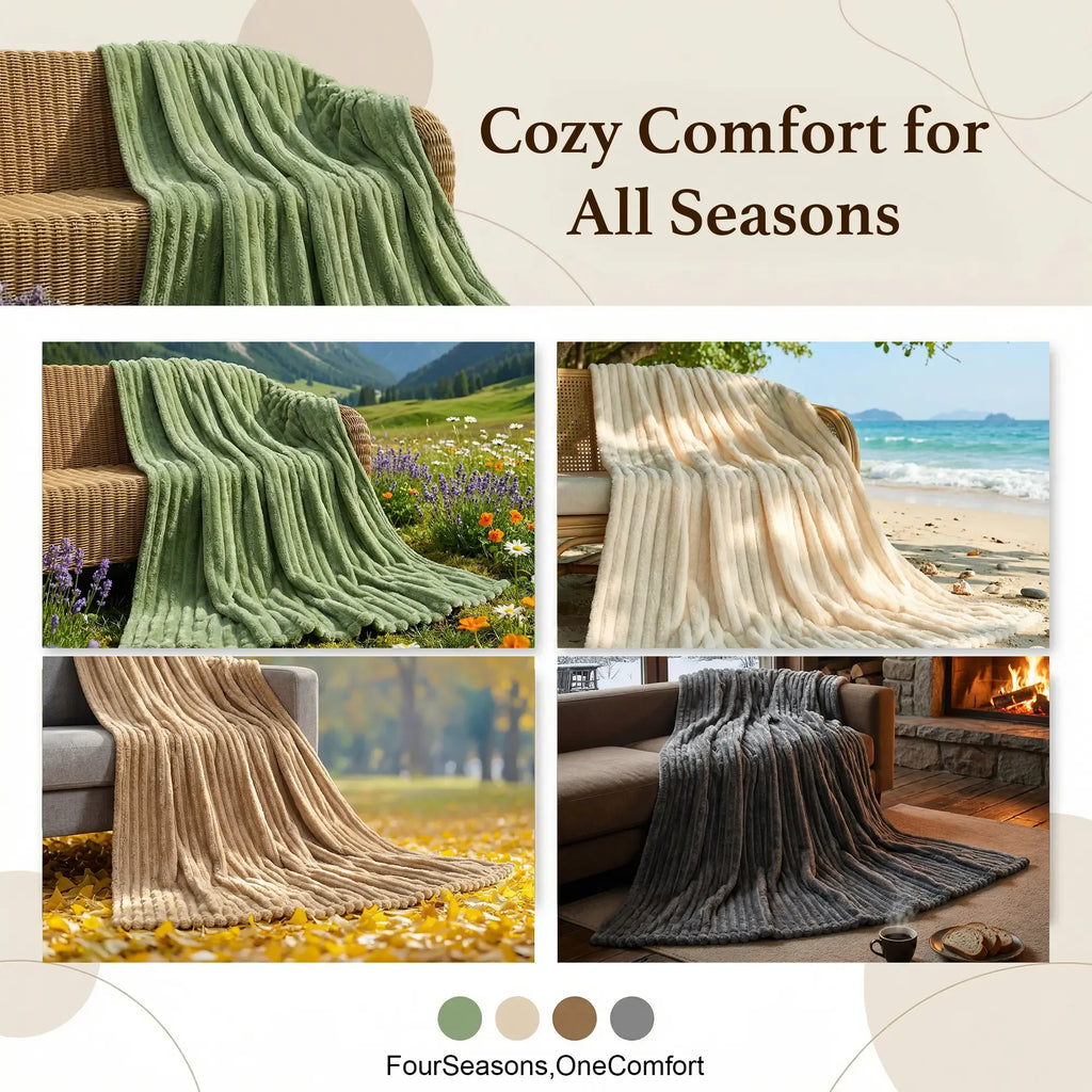 Summer Lightweight Blanket Queen Size - Cozy & Breathable Blankets for Bed,Couch,Travel,Office, Cooling Throw Blankets for Hot Sleepers & Night Sweat,Perfect Gift Ideal,Sage Green