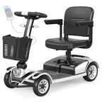 UNIFICARE S-01 Silver 4-Wheel Mobility Scooter 20AH Foldable Design with Carbon Steel Frame & Electromagnetic Brake