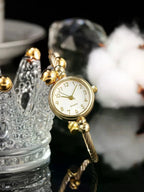 1pc Vintage Retro Roman Numeral Women Quartz Wrist Watch