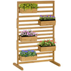 Wooden Planter Shelf Garden Trellis Stand Flower Plant Holder Pots Accessories for Home & Garden