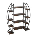 Metal Plant Stand Industrial Bookshelf Multilayer Ladder Garden Flower Pot Rack