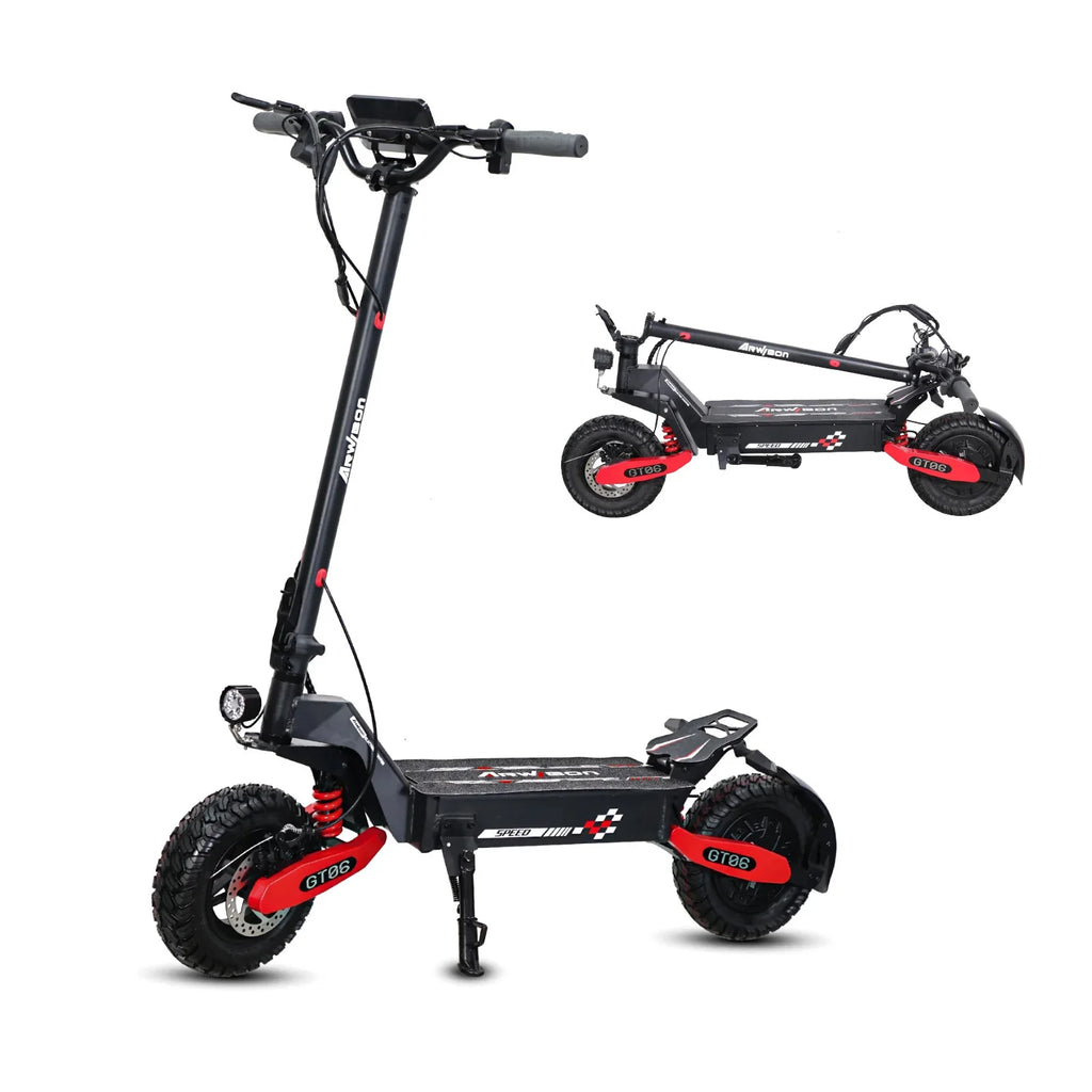 Electric Scooter for Adult, 1200W Motor, Folding E-Scooter Up to 40Mph & 30 Miles Range, 11" Off Road Tire Scooter with Dual Sus