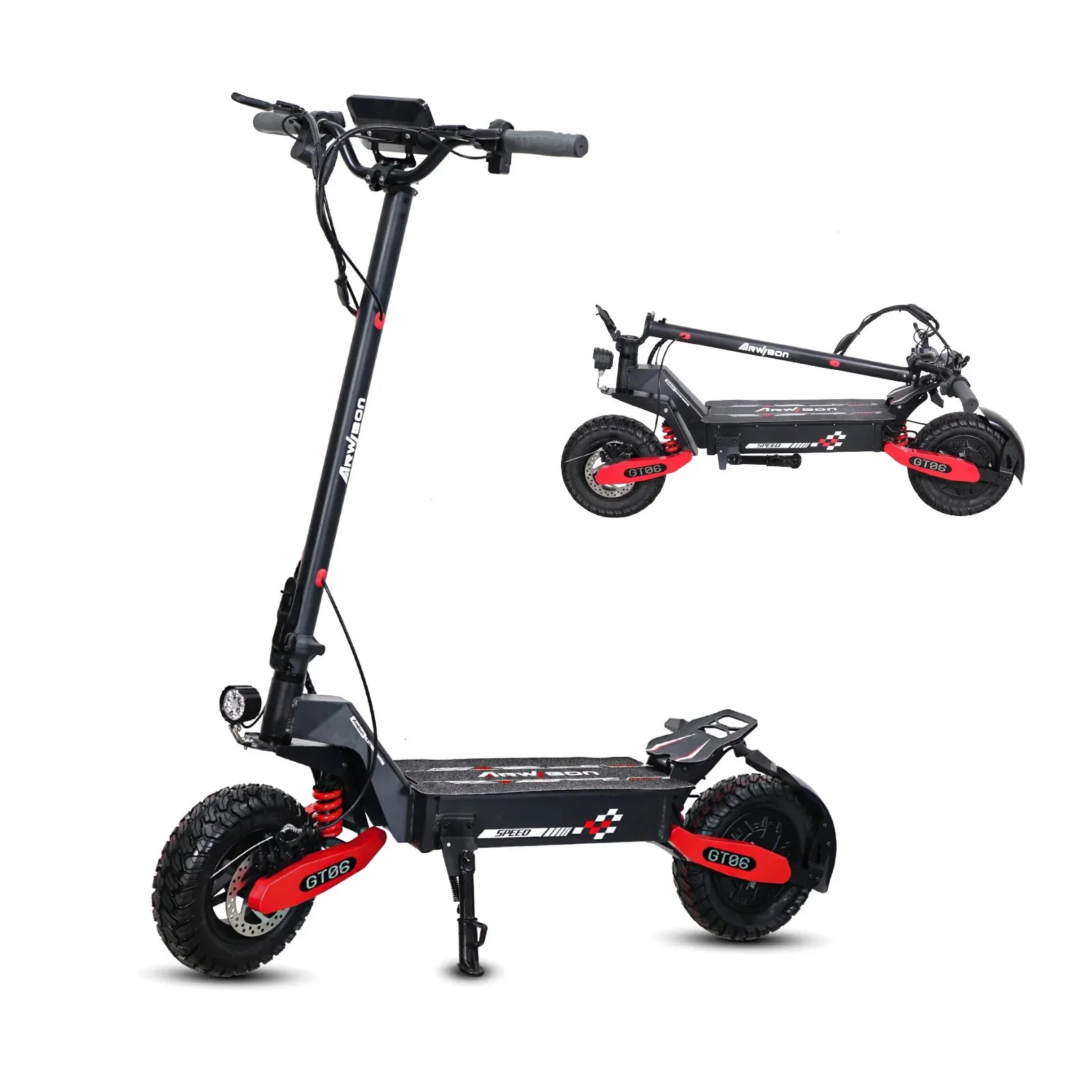 Electric Scooter for Adult, 1200W Motor, Folding E-Scooter Up to 40Mph & 30 Miles Range, 11" Off Road Tire Scooter with Dual Sus