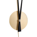 Classical Large Decorative Wall Clock with Pendulum, Modern Non-Ticking Silent Metal Wall Clocks for Living Room, Bedroom, Study, Office, 23.6" (Gold)