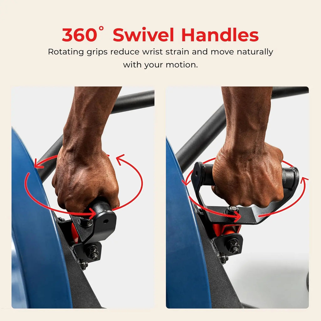 Strength Training in Gym - High - load Capacity 2 - Inch Steel Hex Barbell, Swivel Handles, Safety Clips, Knurled Handles
