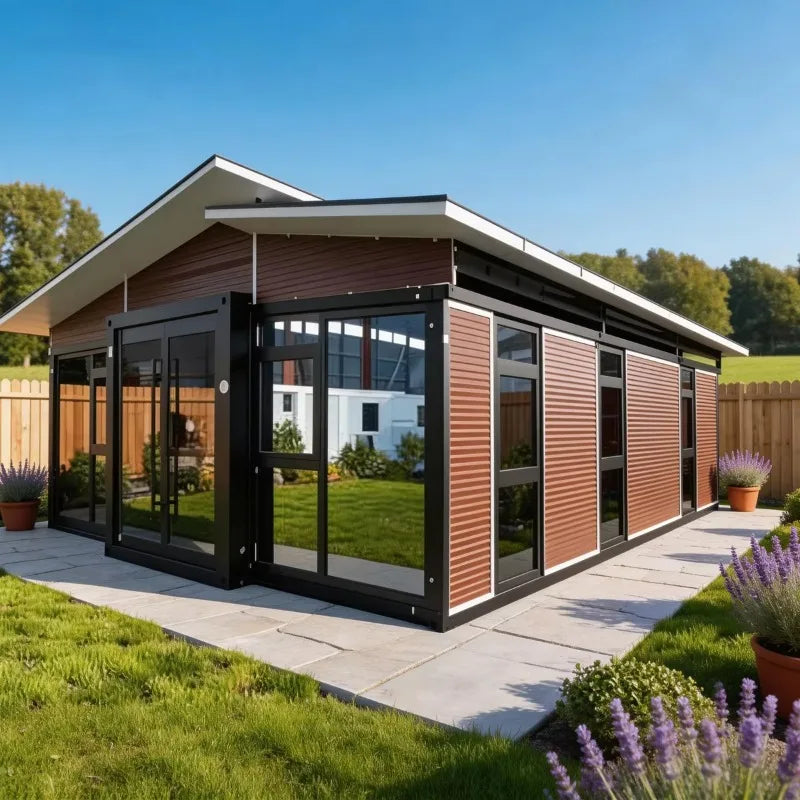 20ft 40ft Prefab Mobile House Luxury Tiny Home Expandable Container Houses 2 3 Bedroom Wooden Prefabricated House Garden Rooms