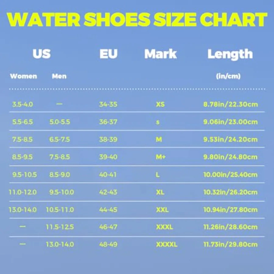 Water Shoes for Women Men Quick-Dry Breathable Aqua Socks Flexible Non-slip Rubber Sole lightweight Barefoot Aqua Water Socks f