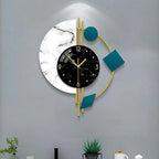 22 inch Marble Wall Clock Nordic Style Creative Luxury Wall Clock Silent Non-Ticking Silent Battery Operated Living Room Mid Century