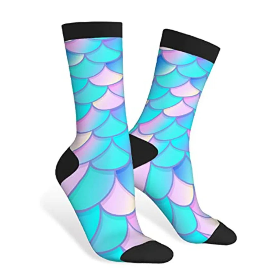 AOYEGO Funny Socks Health Curve Novelty Casual Crew Socks Contrast Color Design for Women Men Gift