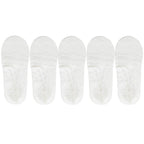 5 Pairs Socks Women's Lace Invisible Short No-Show Ankle Foot Summer Cotton Transparent White Low Cut Boat Sock