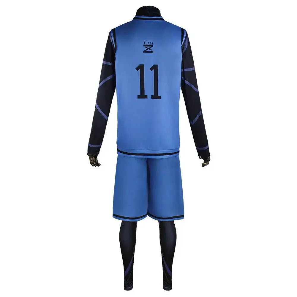 Blue Lock Cosplay Jersey No.11 Isagi Yoichi Bachira Meguru Chigiri Hyoma Kunigami Rensuke Football Uniform Costume