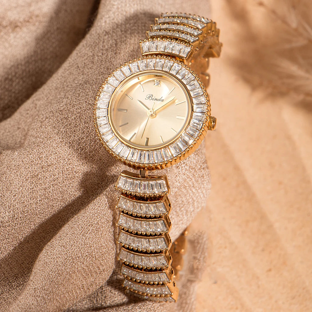 Binda New Fashion Watchstrap Quartz Women Watch Waterproof Luxury Brand Watch For Women Gift with Box