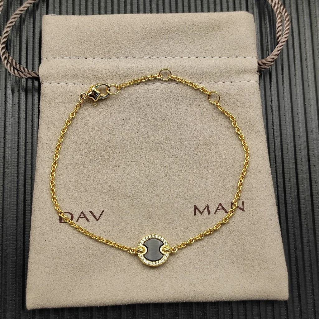 2025 New High-Quality Christmas Elegant and Simple Gold-Plated Round Bracelets and Necklaces Set - Valentine's Day Gift
