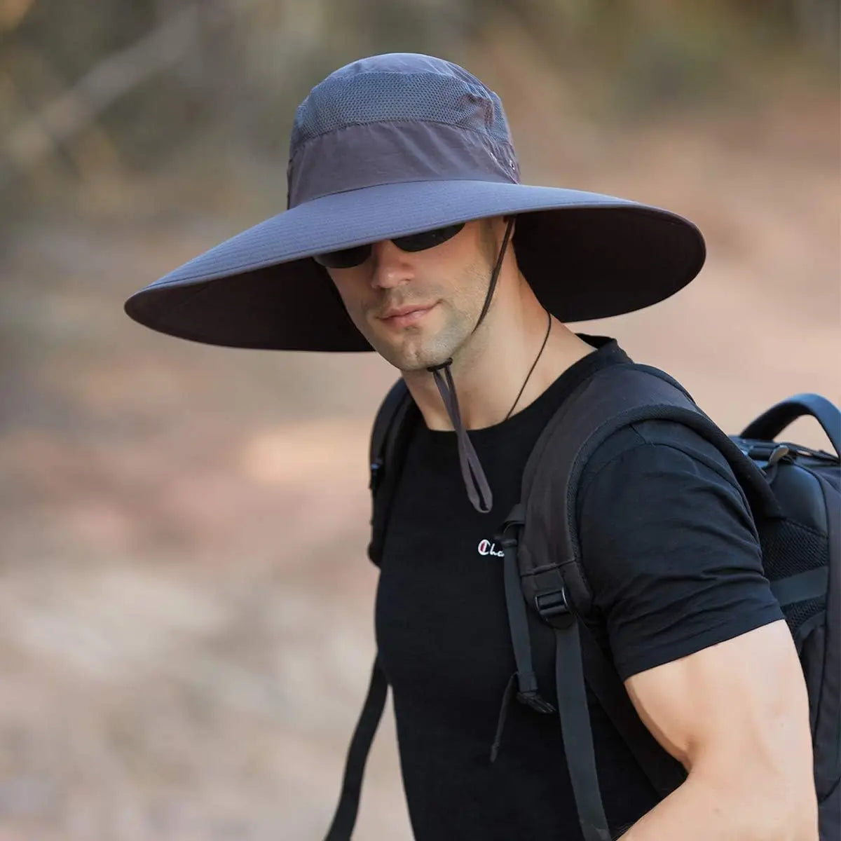 Leotruny Lightweight Windproof Super Wide Brim Waterproof Bucket Hat UPF 50+ UV Resistant Outdoor Sun Hat For Beach Fishing Travel Gardening