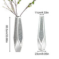 Crushed Diamond Mirrored Flower Vase Standing Large Size
