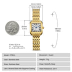 BERNY Gold Watch for Women Luxury Brand Square Quartz Ladies Watches Top Quality Fashion Elegant, Local Warehouse, Fast Delivery