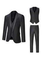 Customized Luxury Men Suits Single Breasted Peak Lapel 3 Piece Jacket Pants Vest Full Sets High Quality Clothing Terno Blazers