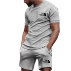 Hot Selling Men's Athletic Outfit Breathable Short Sleeve Tee & Sweatpants Set Casual Sports Suit for Workout Daily Wear