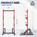 KERDOM Multifunction Power Rack with Pull up Bar, Heavy Capacity 360kg, Height Adjustable Squat Stand Rack for Home Gym Equipment, Power Tower Pull Up Dip Station Training Fitness Equipment for Home Outdoor Muscles Trainer, B