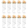10pcs 31.5in Tall Clear Acrylic Lower Stands for Wedding Centerpieces with Crystal Vase - Perfect for Events