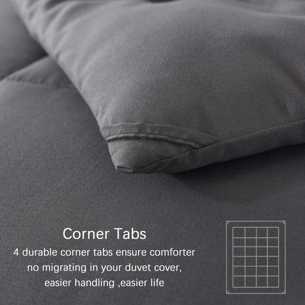 All Season Lightweight Comforter Set 3Pcs Soft Quilted Bedding Sets Box-Stitch Bed in a Bag Include 1 Comforter 2 Pillowcases Breathable Home Bedroom Textile Decor