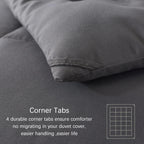 All Season Lightweight Comforter Set 3Pcs Soft Quilted Bedding Sets Box-Stitch Bed in a Bag Include 1 Comforter 2 Pillowcases Breathable Home Bedroom Textile Decor
