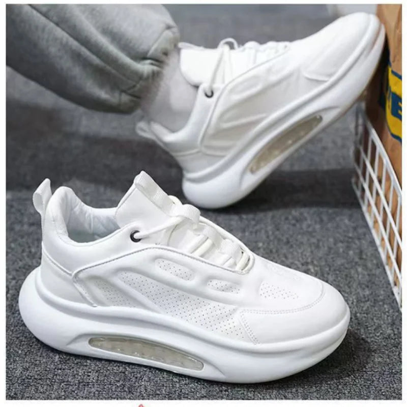 Men's shoes for summer and spring. Men's style, versatile, thick sole, heightening, breathable. Sports air cushion, shock absorp