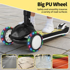 SIMATE 3-Wheel Kids Kick Scooter Ages 3-12, LED Light Wheels, 3 Adjustable Heights, Wide Anti-Slip Deck, Max Load 110 Lbs
