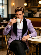 Men Suit 3 Piece Slim Fit Tuxedo for Men Paisley Suit Tux Shawl Lapel One Button Blazer Waistcoat Pant Set for Prom