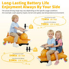 Kids Electric Wiggle Ride On Car With Pedal, 6V/12V Battery Powered Twist Car, Cartoon Cat Toddler Rideable Toy For Boys Girls