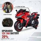 Kids Motorcycle 12 V Motorcycle For Kids 3-8 Years Boys Girls,Kids Motorcycle Ride On Toy With Training  Wheels/Manual Throttle/ Drive By Hand /Lighting  Wheels