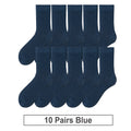 10 Pairs New Men's Cotton Socks Black Business Men Socks Soft Breathable Autumn Spring for Male White US6-10